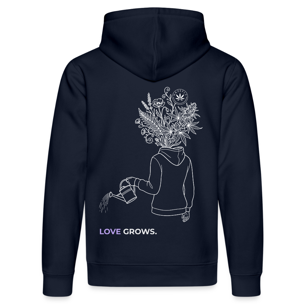 LOVE GROWS I Unisex Bio-Hoodie - French Navy