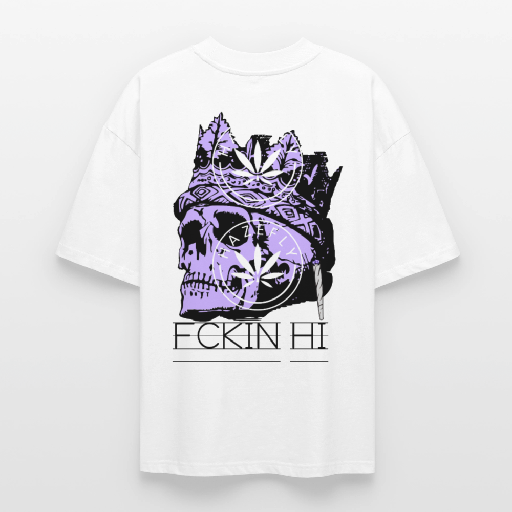 420 SKULL Oversized Unisex Bio T-Shirt - Weiß