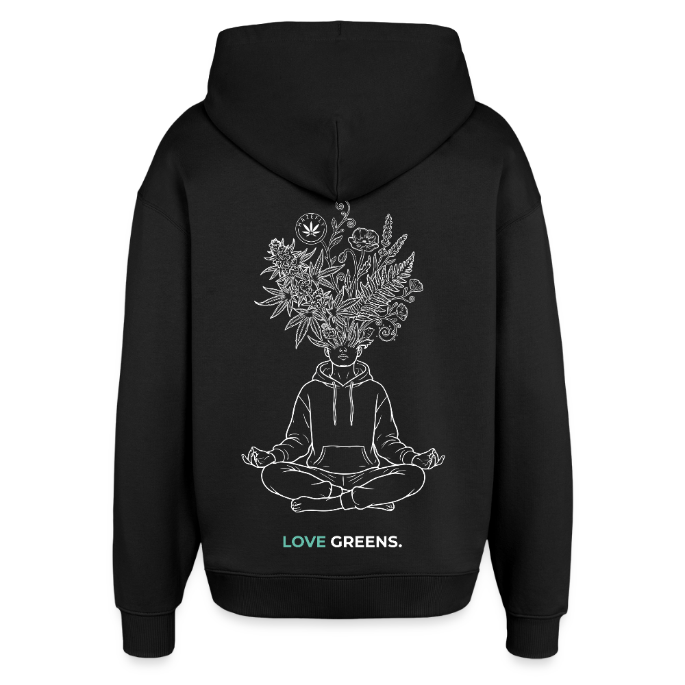 LOVE GREENS Oversized Unisex Bio-Hoodie - Schwarz