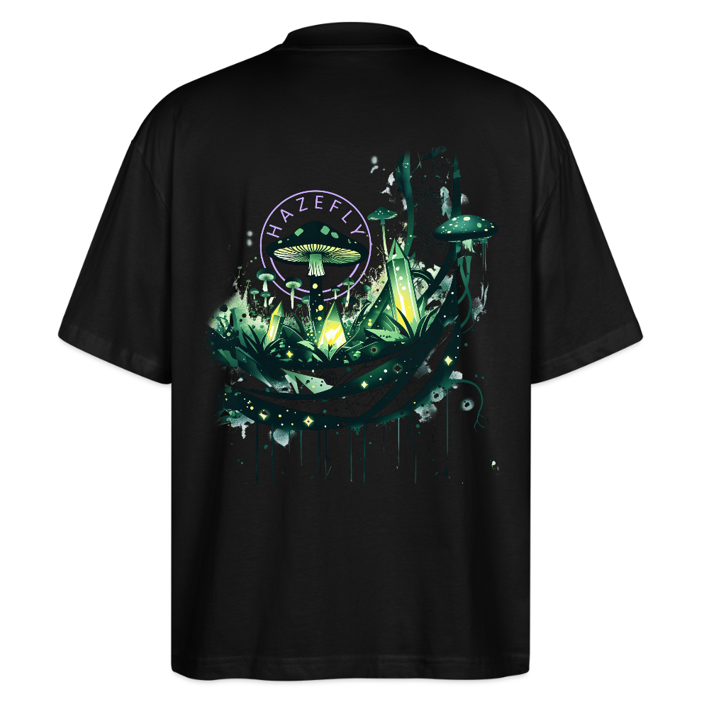 GLOW GARDEN Oversized Unisex Bio T-Shirt - Schwarz