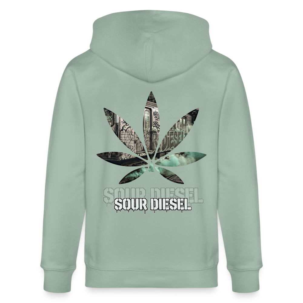 SOUR DIESEL Unisex Bio-Kapuzenjacke - Helles Graugrün