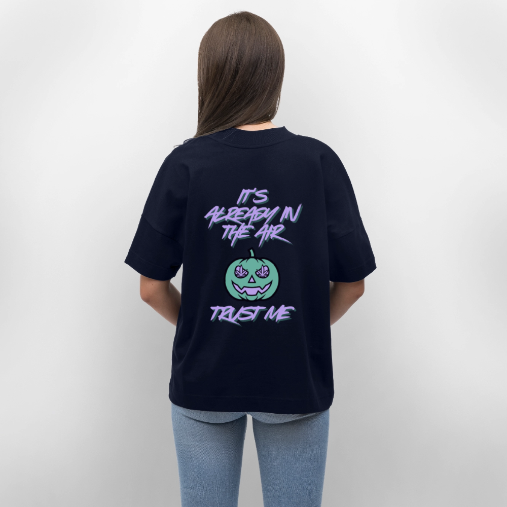 PUMPKIN VIBE Oversized Unisex Bio T-Shirt - Navy