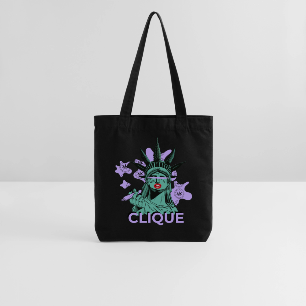 420 CLIQUE recycelter Heavyweight Stoffbeutel - Schwarz