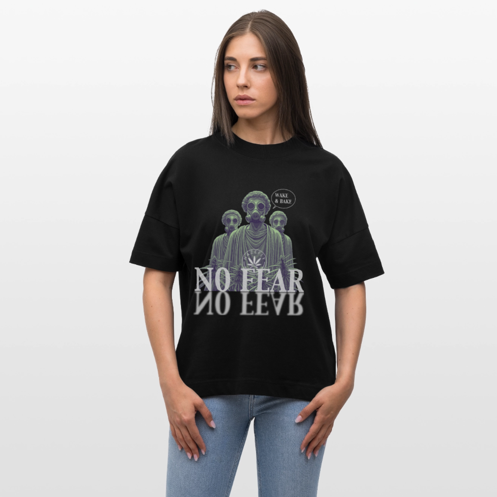 NO FEAR Oversized Unisex Bio T-Shirt - Schwarz