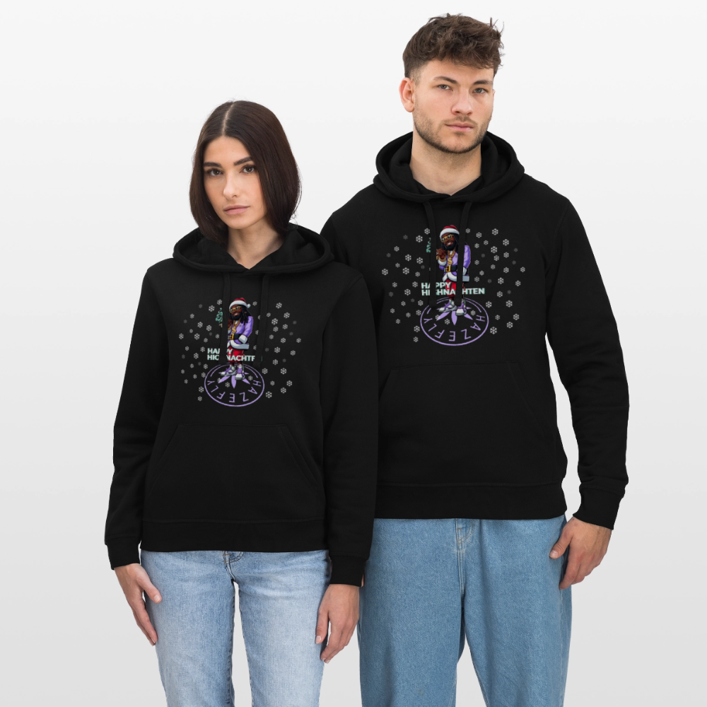 HI SANTA Unisex Bio-Hoodie - Schwarz
