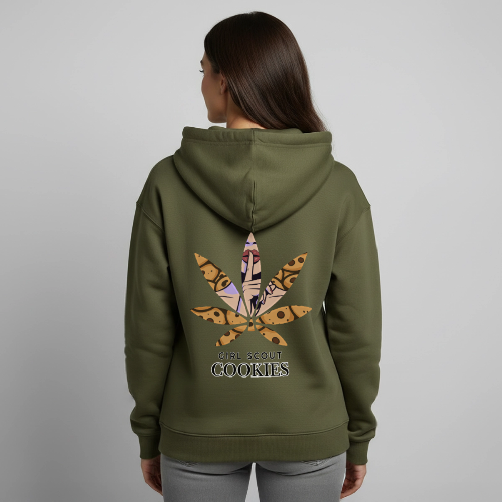 GIRL SCOUT COOKIES Oversized Unisex Bio-Hoodie - Khaki