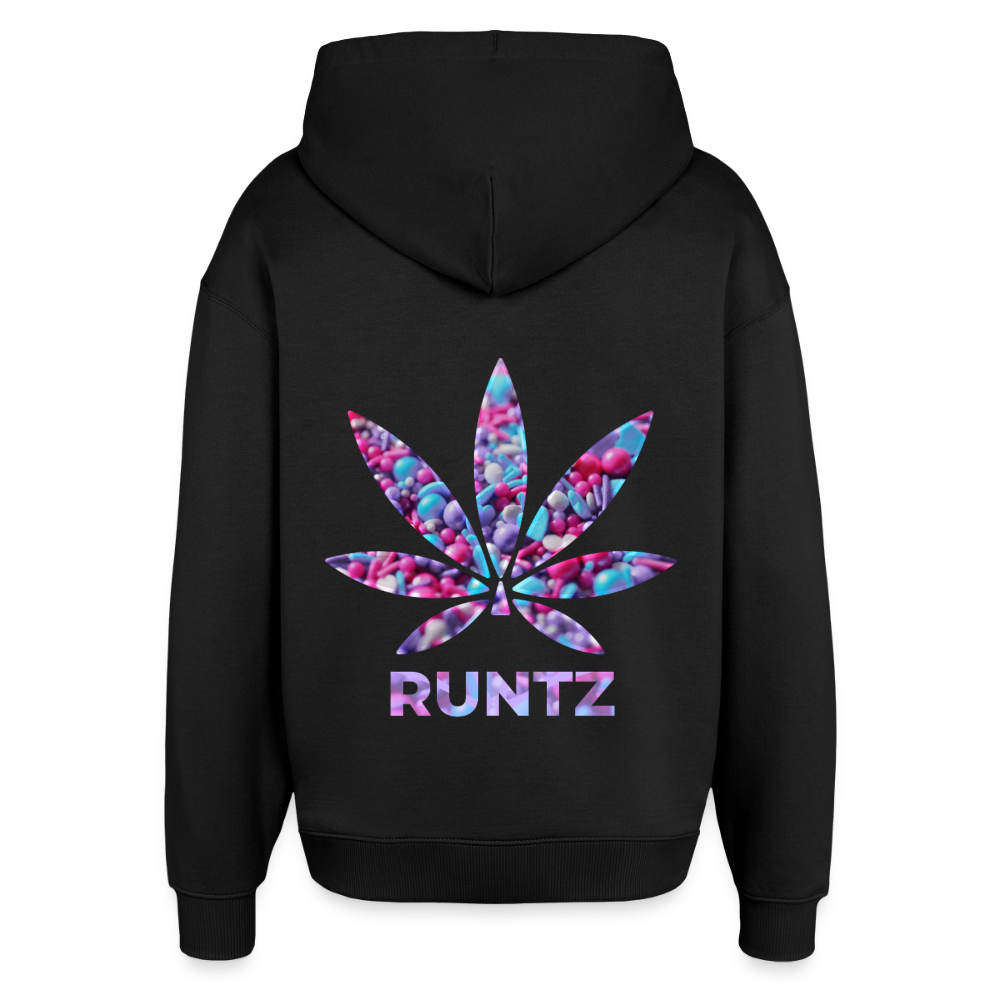 RUNTZ Oversized Unisex Bio-Hoodie - Schwarz