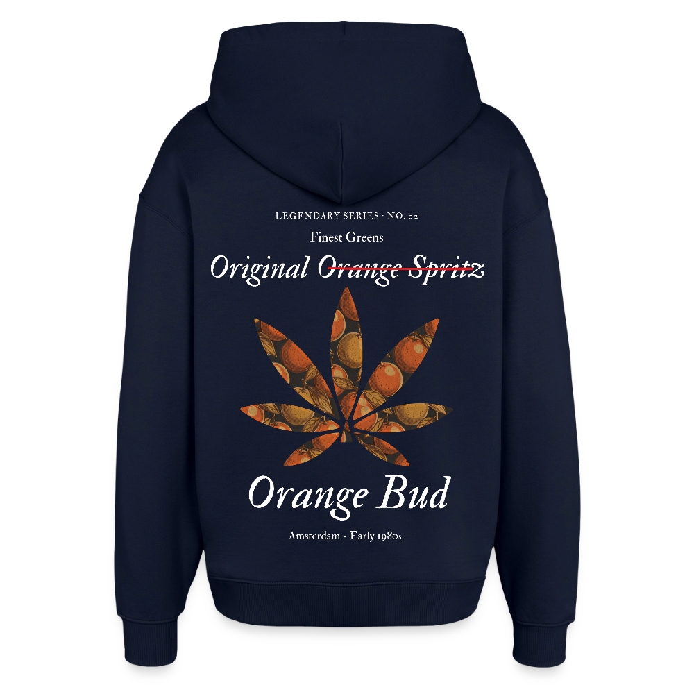 TRUE ORANGE Oversized Unisex Bio-Hoodie - Navy