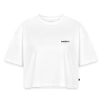 HF SIGNATURE Frauen Oversized Cropped T-Shirt - Weiß