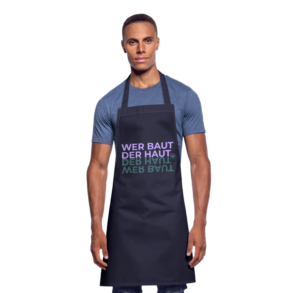 WER BAUT Kochschürze - Navy