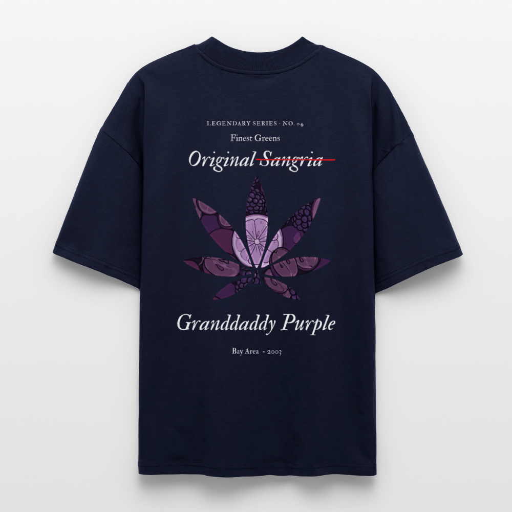 TRUE GRAPE Oversized Unisex Bio T-Shirt - Navy