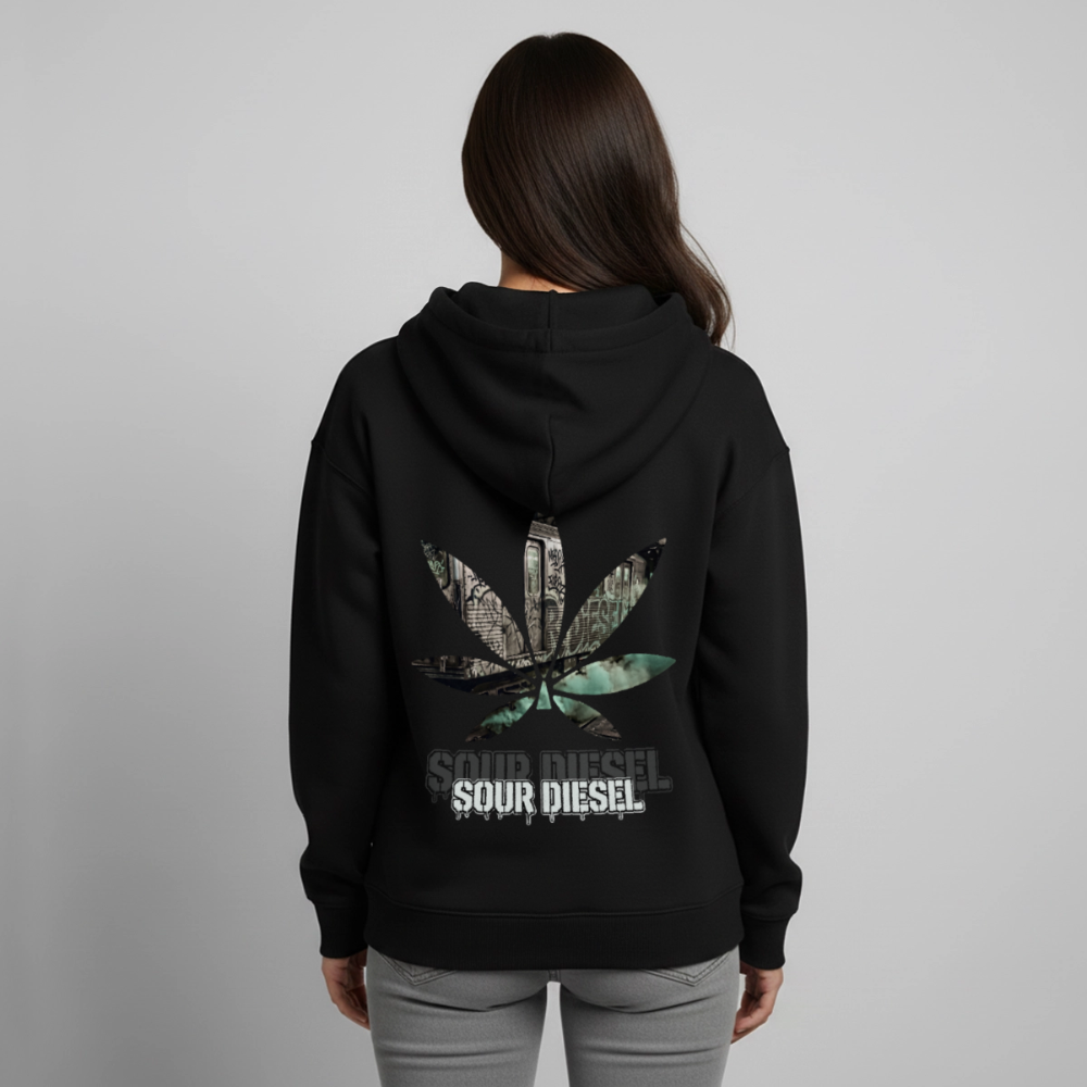SOUR DIESEL Oversized Unisex Bio-Hoodie - Schwarz
