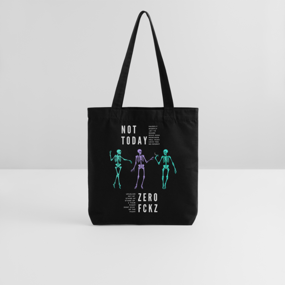 NOT TODAY recycelter Heavyweight Stoffbeutel - Schwarz