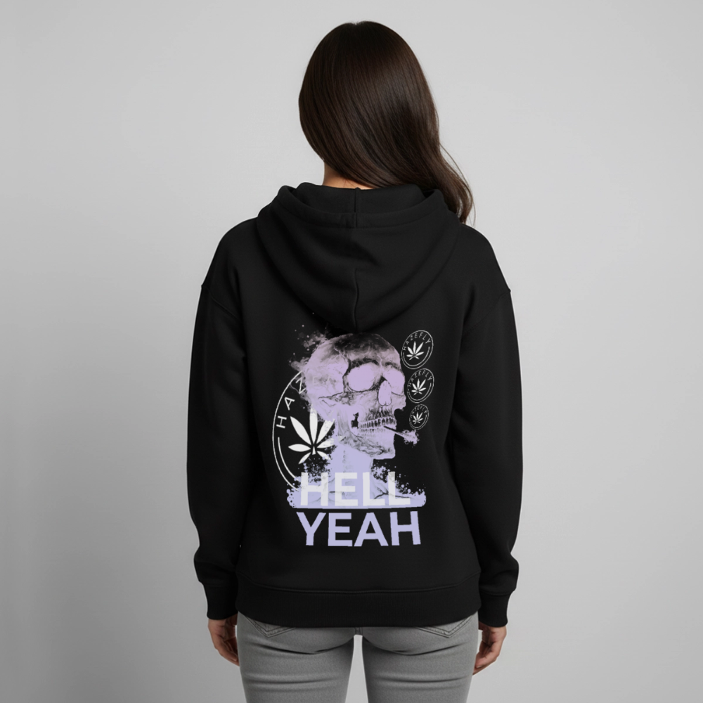 HELL YEAH Oversized Unisex Bio-Hoodie - Schwarz