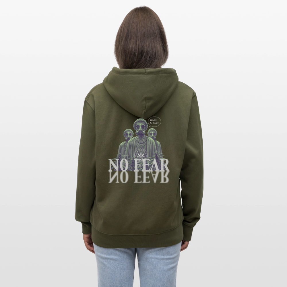 NO FEAR Unisex Bio-Kapuzenjacke - Khaki
