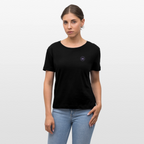 LOGO MAUVE Relaxed Frauen Bio-T-Shirt - Schwarz