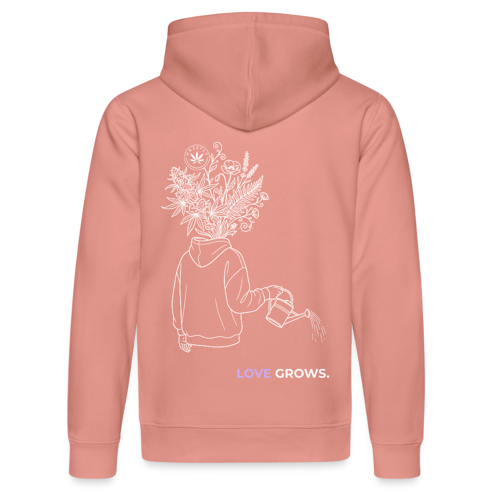 LOVE GROWS II Unisex Bio-Hoodie - Altrosa