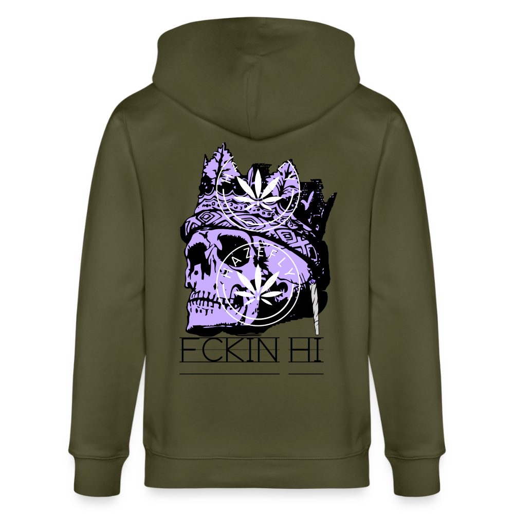 420 SKULL Unisex Bio-Kapuzenjacke - Khaki
