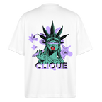 420 CLIQUE Oversized Unisex Bio T-Shirt - Weiß