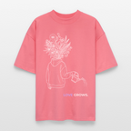 LOVE GROWS II Oversized Unisex Bio T-Shirt - Pink 