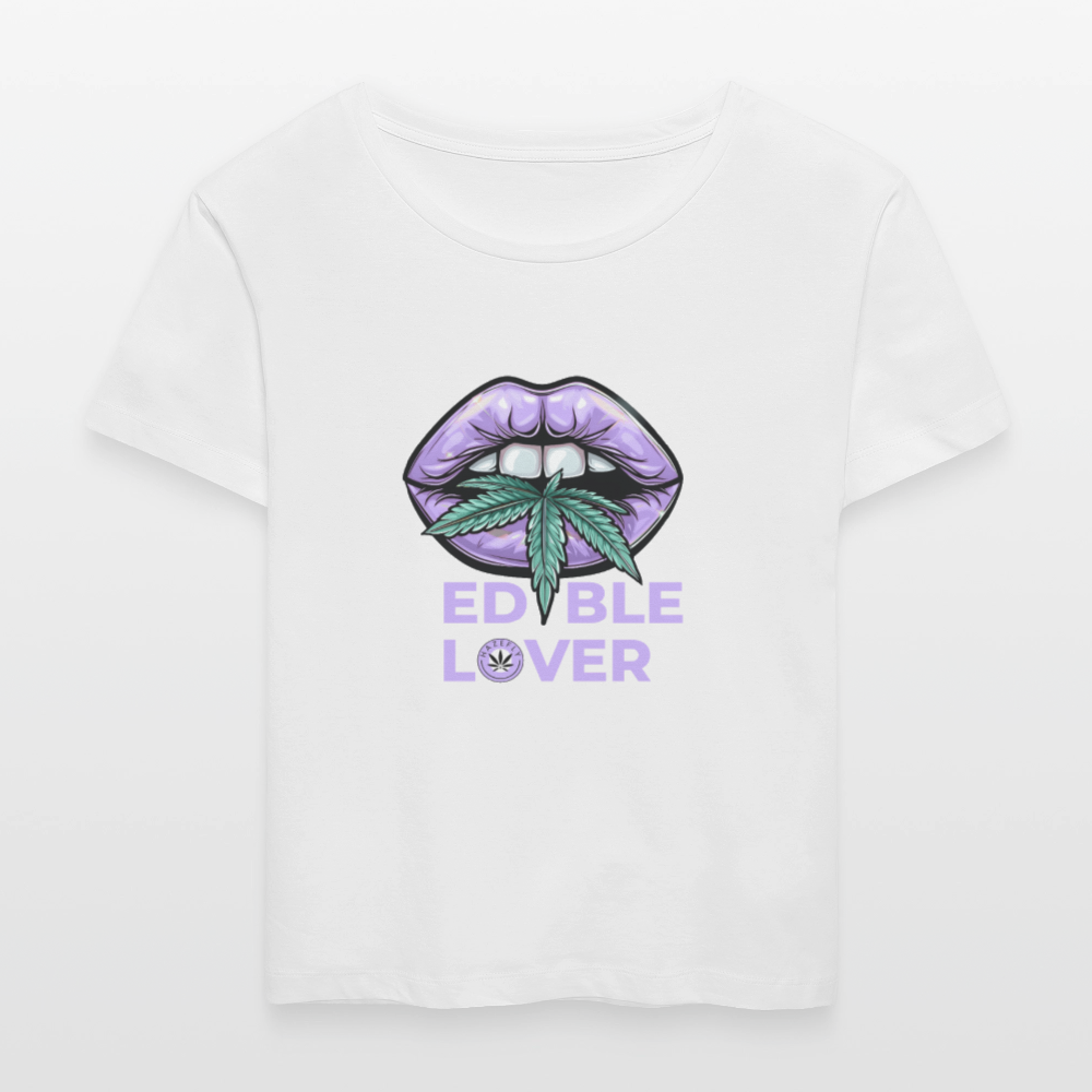 EDIBLE LOVER Relaxed Frauen Bio-T-Shirt - Weiß