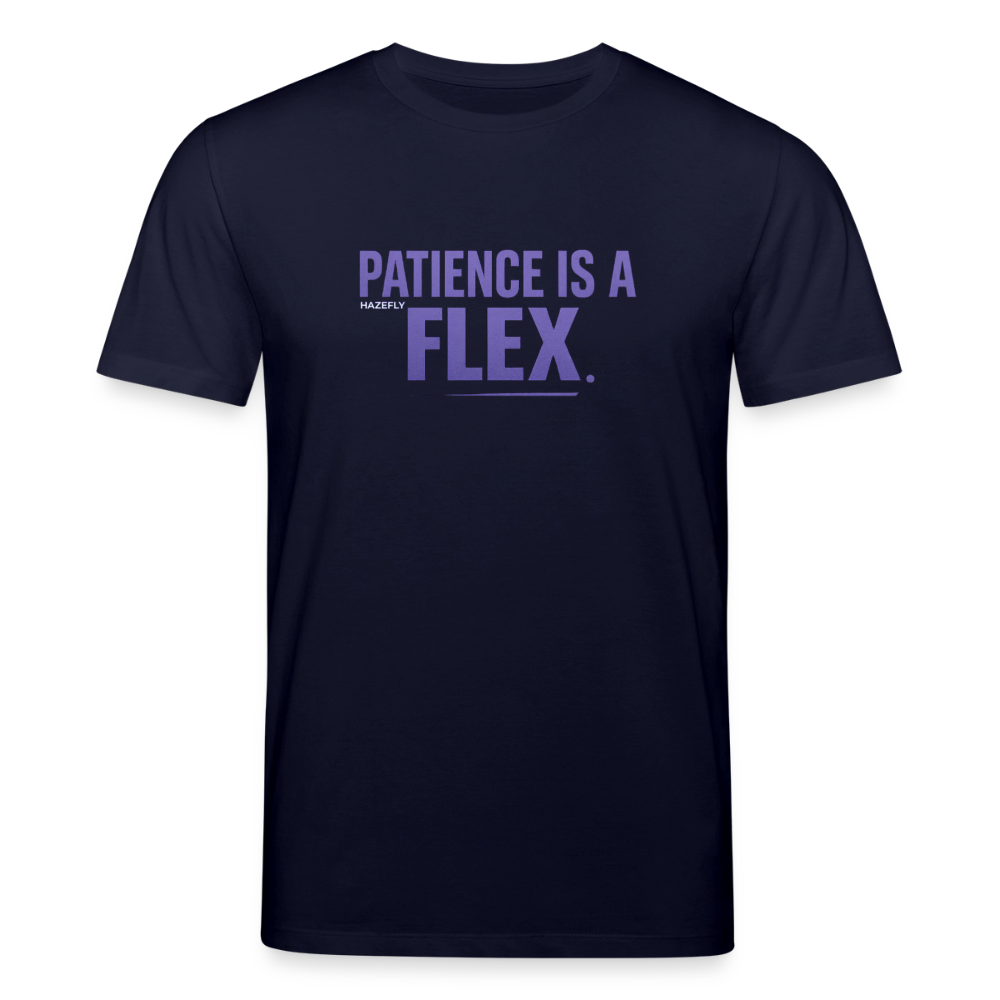 PATIENCE IS A FLEX Unisex Bio-T-Shirt - Navy