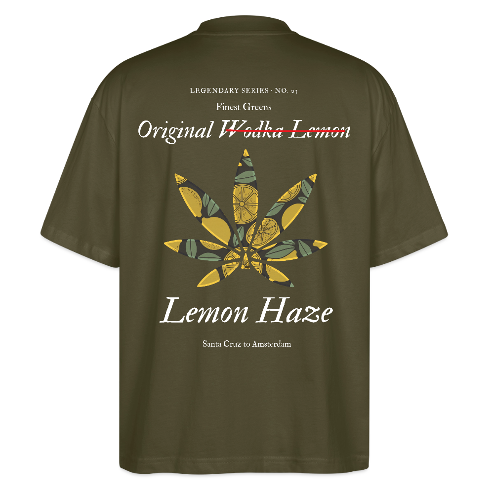 TRUE LEMON Oversized Unisex Bio T-Shirt - Khaki