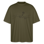 PASS IT Oversized Unisex Bio T-Shirt - Khaki