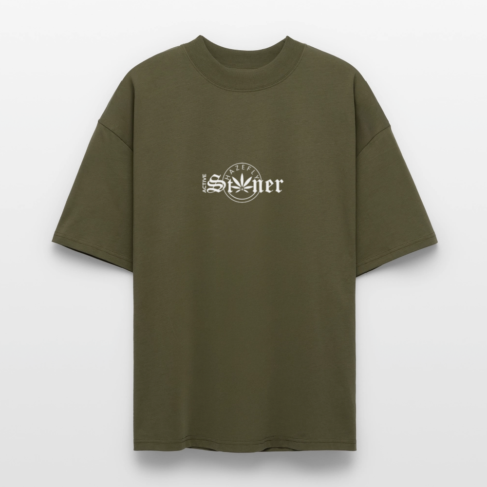 ACTIVE STONER Oversized Unisex Bio T-Shirt - Khaki