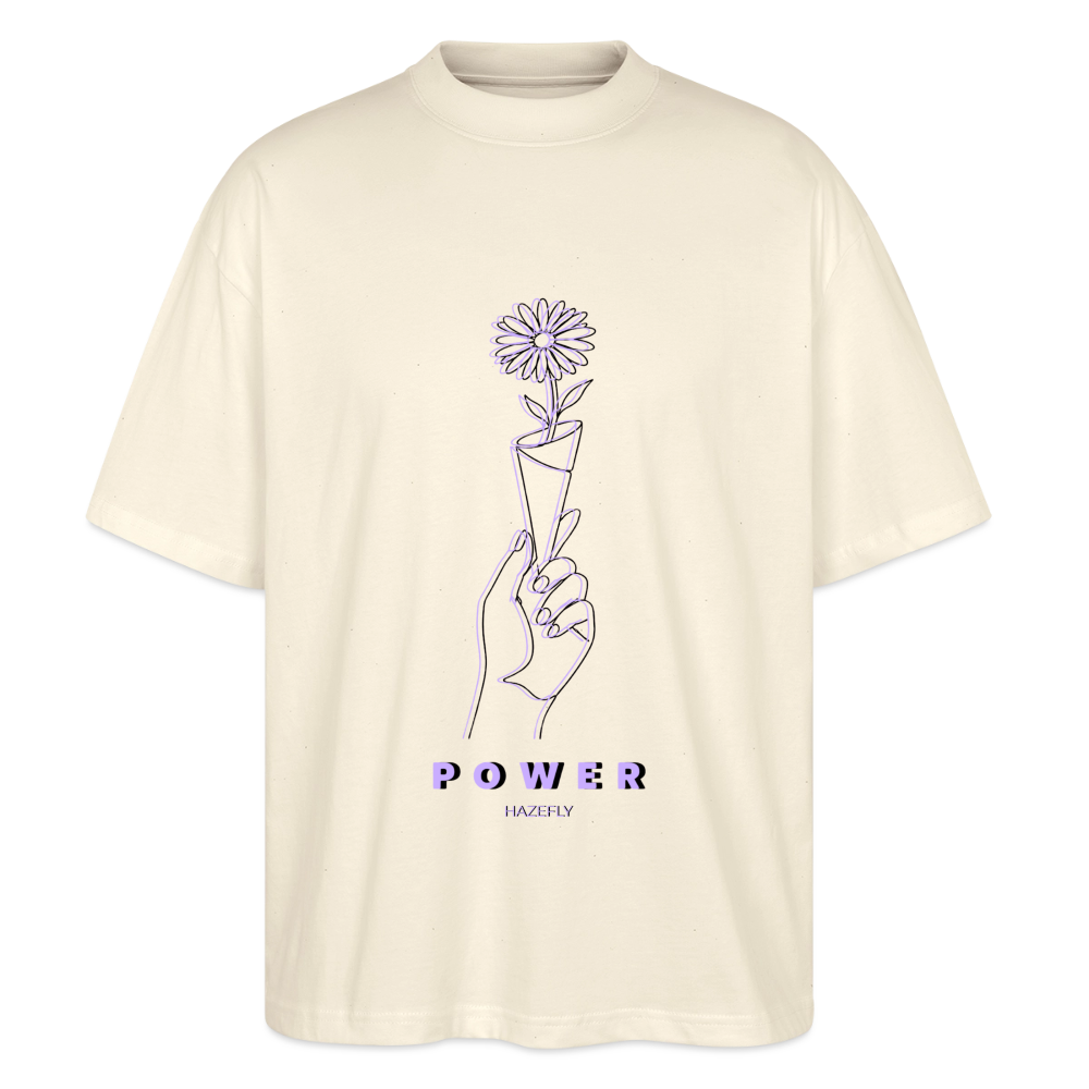 BLOOM POWER Oversized Unisex Bio T-Shirt - Natur