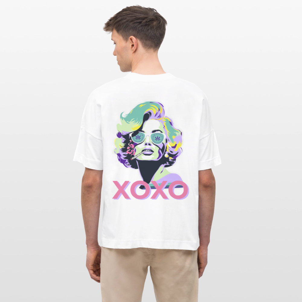 MARYLIN XOXO Oversized Unisex Bio T-Shirt - Weiß