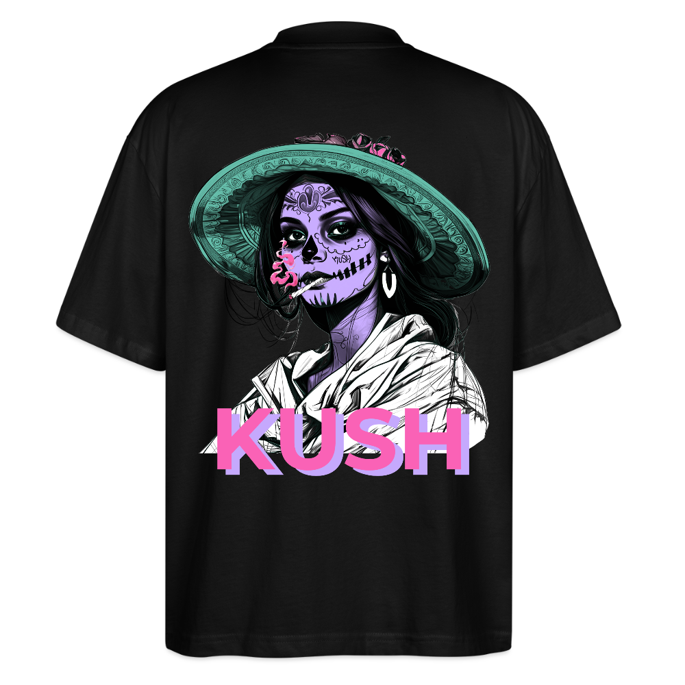 LA CATRINA KUSH Oversized Unisex Bio T-Shirt - Schwarz