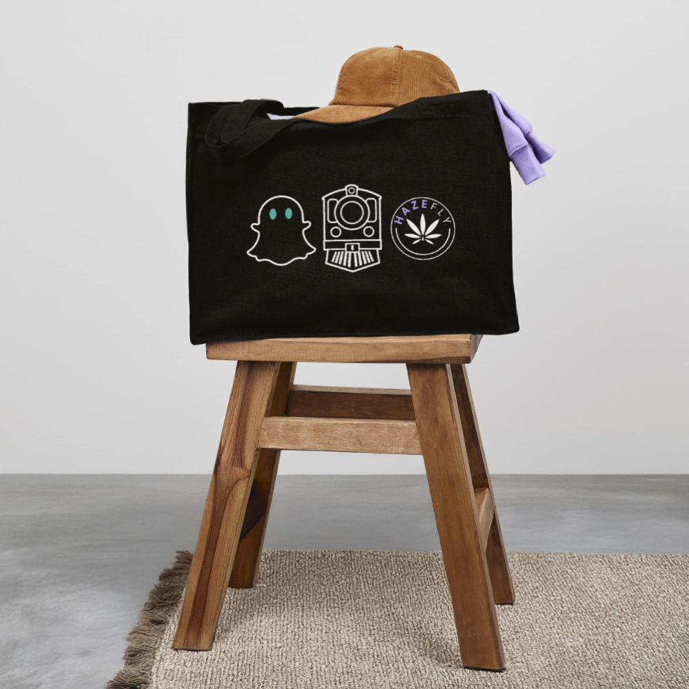 GHOST TRAIN recycelter Shopping Bag - Schwarz