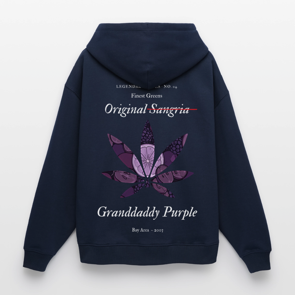 TRUE GRAPE Oversized Unisex Bio-Hoodie - Navy