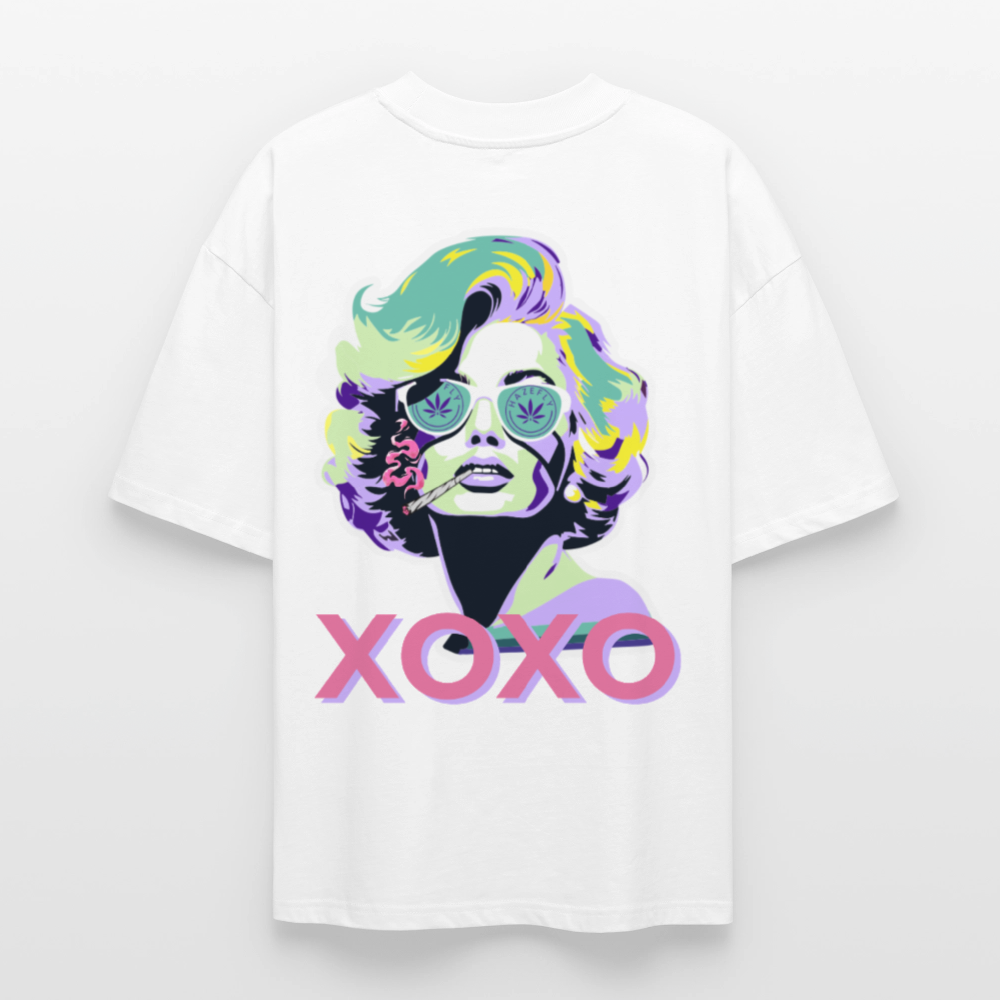 MARYLIN XOXO Oversized Unisex Bio T-Shirt - Weiß