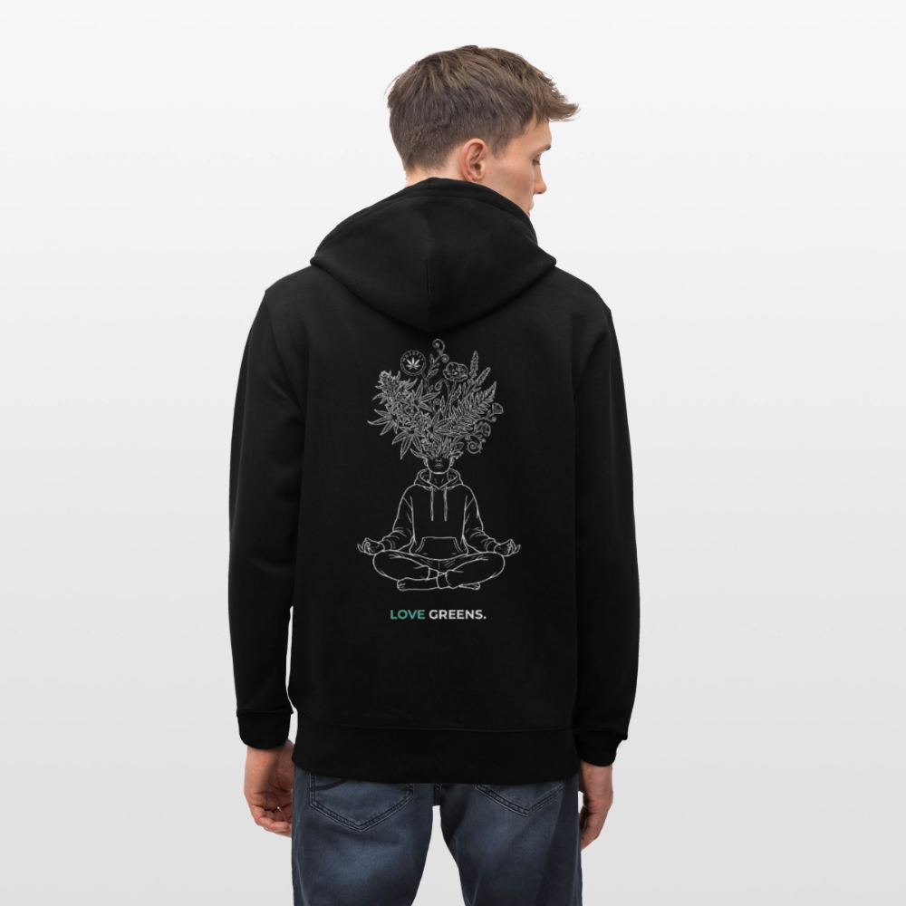 LOVE GREENS Unisex Bio-Kapuzenjacke - Schwarz