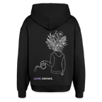 LOVE GROWS I Oversized Unisex Bio-Hoodie - Schwarz