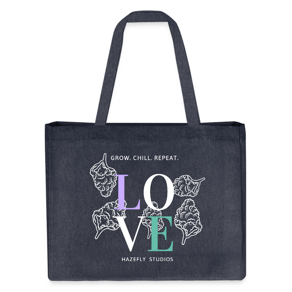 GROW. CHILL. REPEAT. recycelter Shopping Bag - midnight Blue