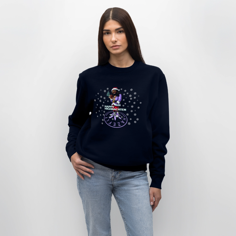 HI SANTA Unisex Bio-Sweatshirt - Navy