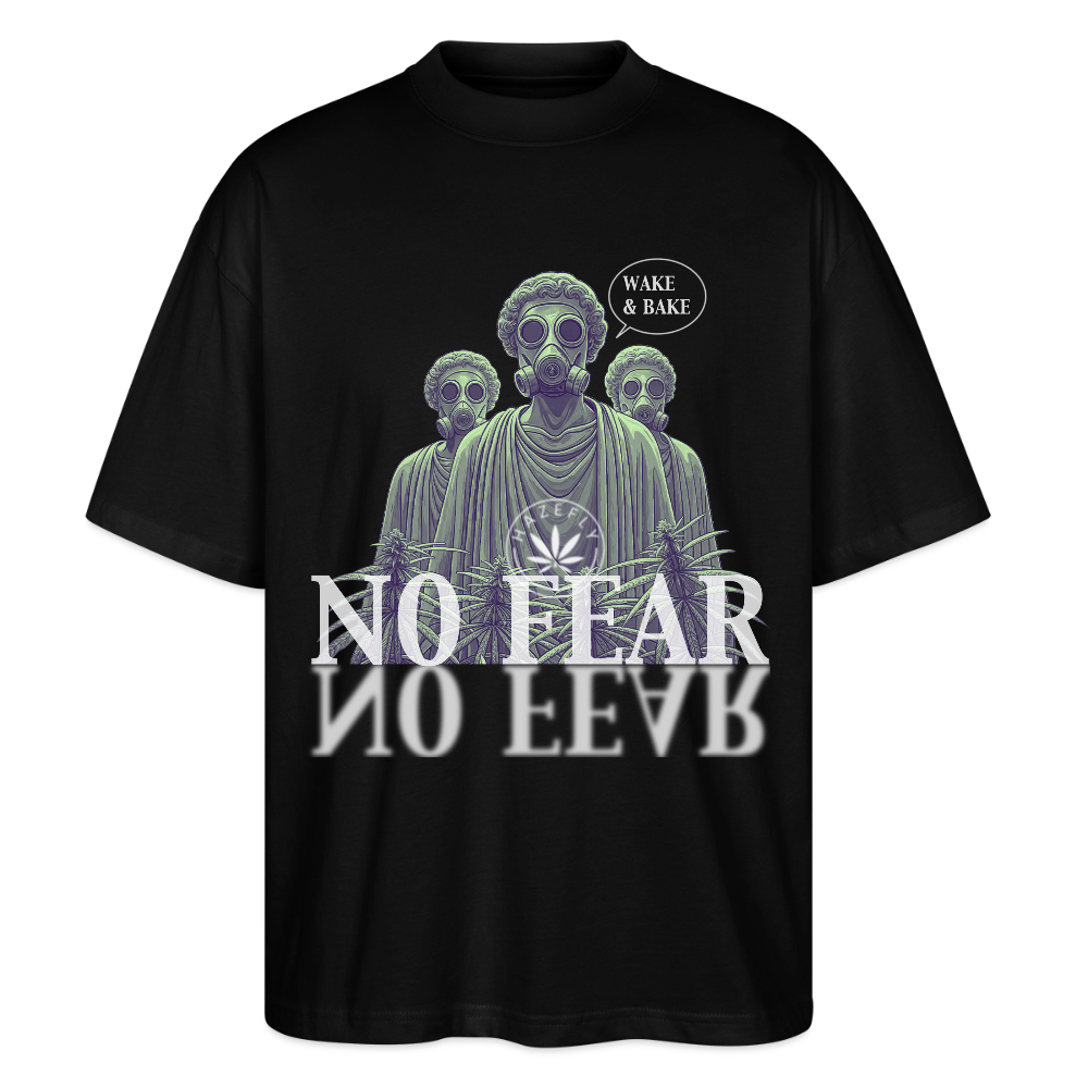 NO FEAR Oversized Unisex Bio T-Shirt - Schwarz