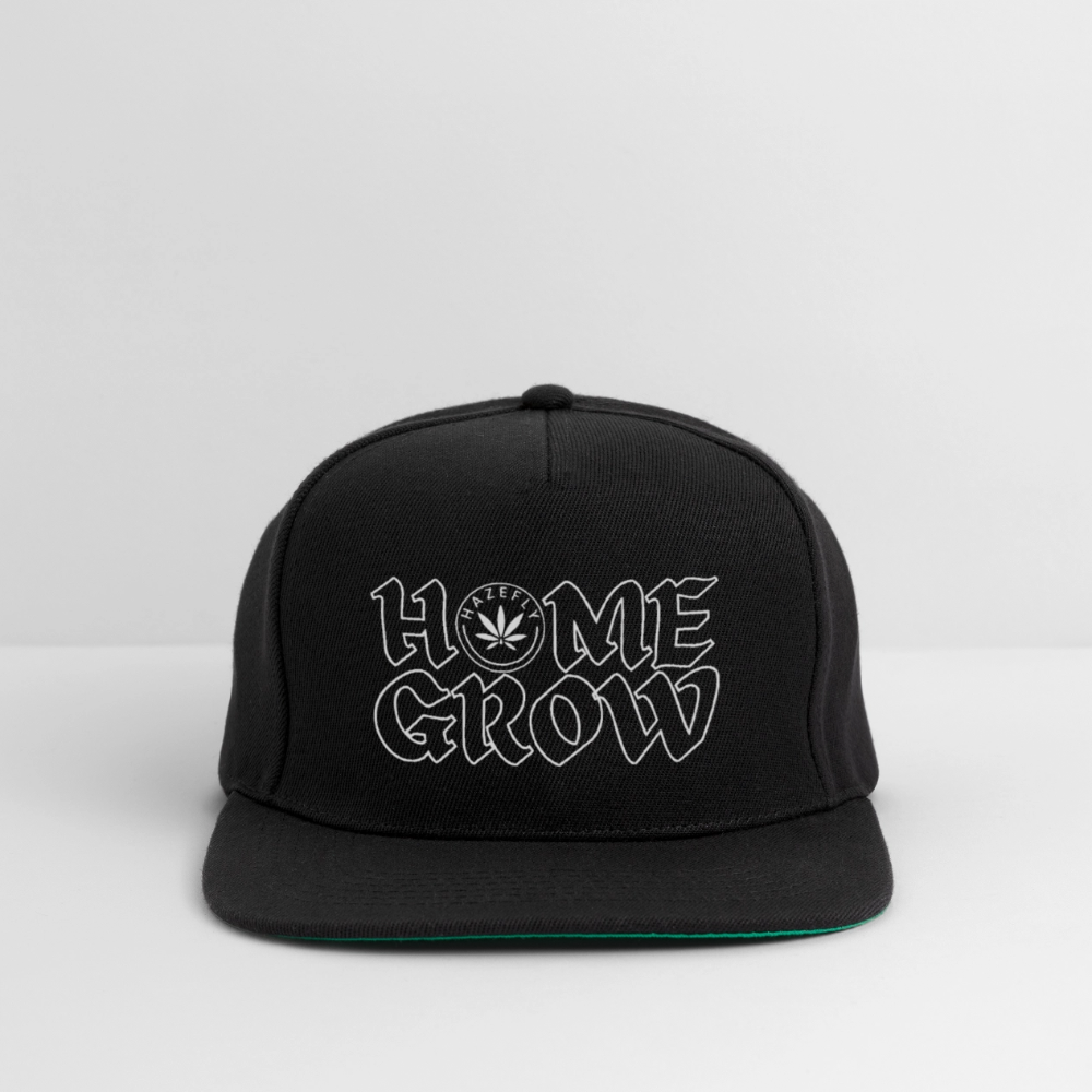 HOME GROW Snapback Cap - Schwarz/Schwarz