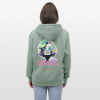 MARYLIN XOXO Unisex Bio-Kapuzenjacke - Helles Graugrün