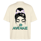 AWAKE Oversized Unisex Bio T-Shirt - Weißgrau