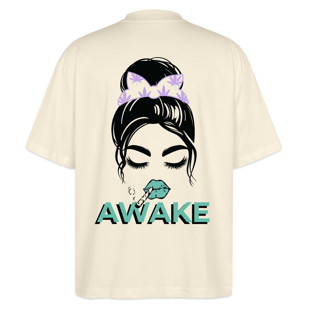 AWAKE Oversized Unisex Bio T-Shirt - Weißgrau
