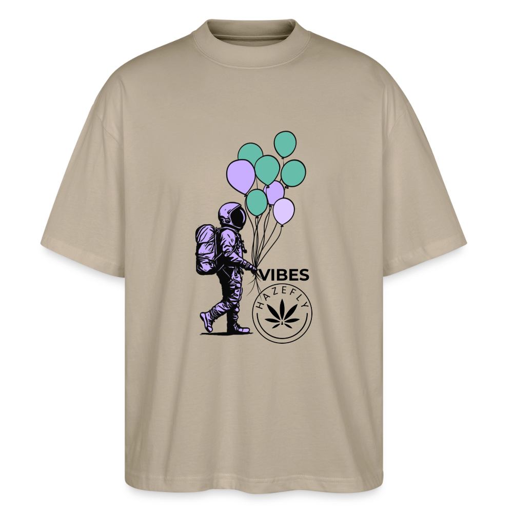 GALACTIC JOURNEY Oversized Unisex Bio T-Shirt - Steingrau