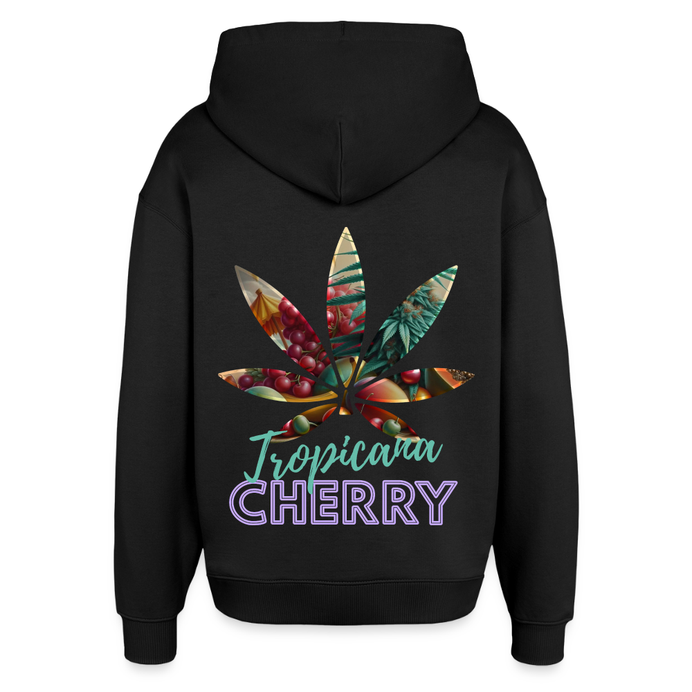 TROPICANA CHERRY Oversized Unisex Bio-Hoodie - Schwarz
