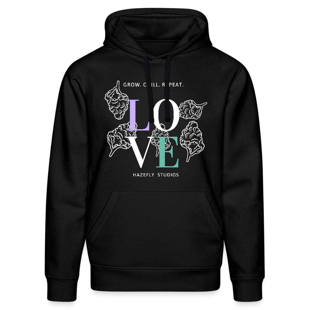 GROW. CHILL. REPEAT. Unisex Bio-Hoodie - Schwarz