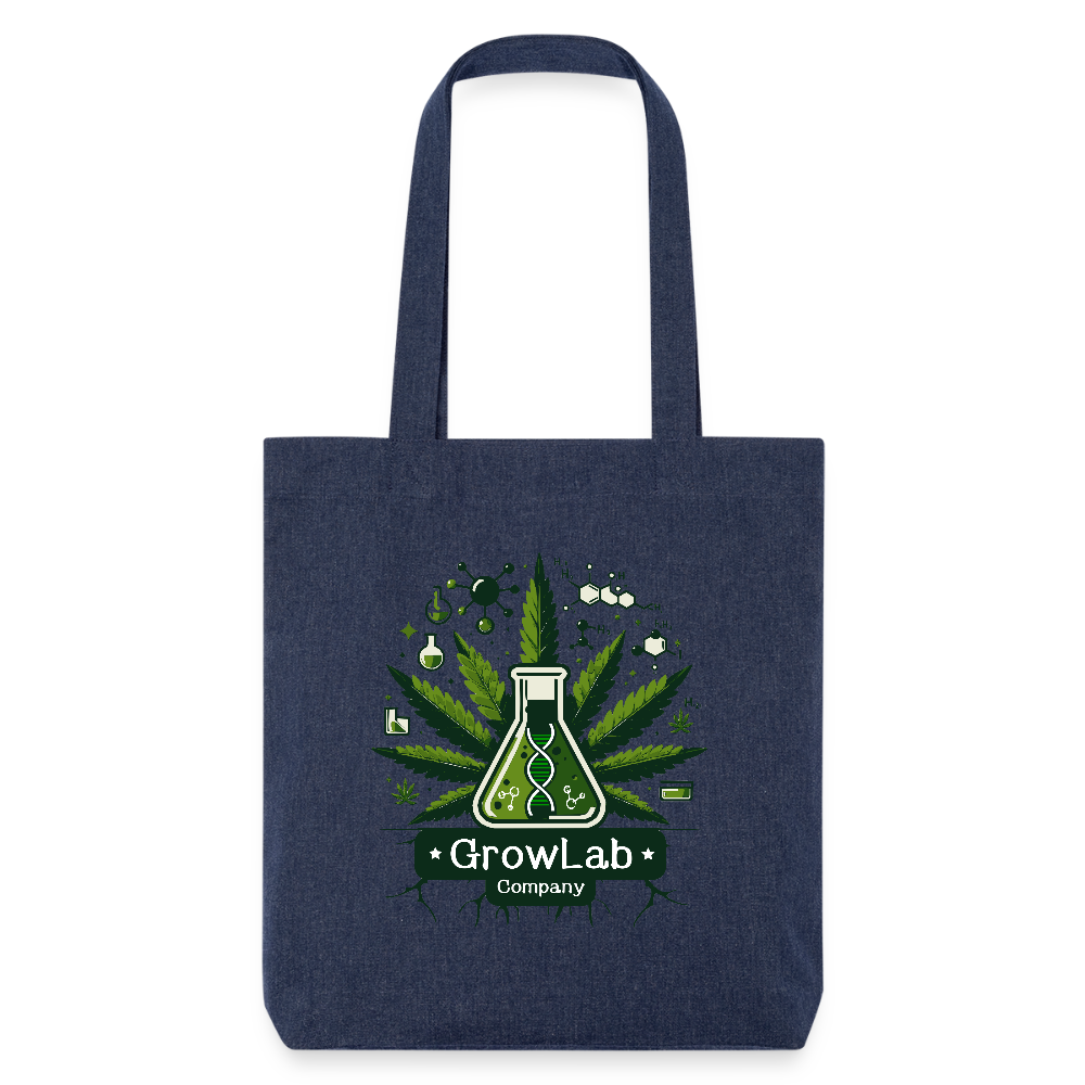 GLOW GARDEN WITH GROWLAB recycelter Heavyweight Stoffbeutel - melange Blue