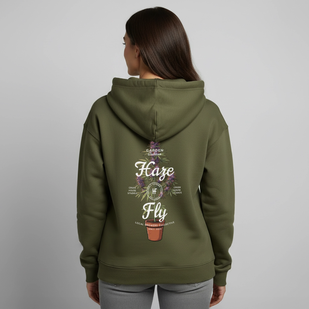 GROW COLLECTIVE Oversized Unisex Bio-Hoodie - Khaki