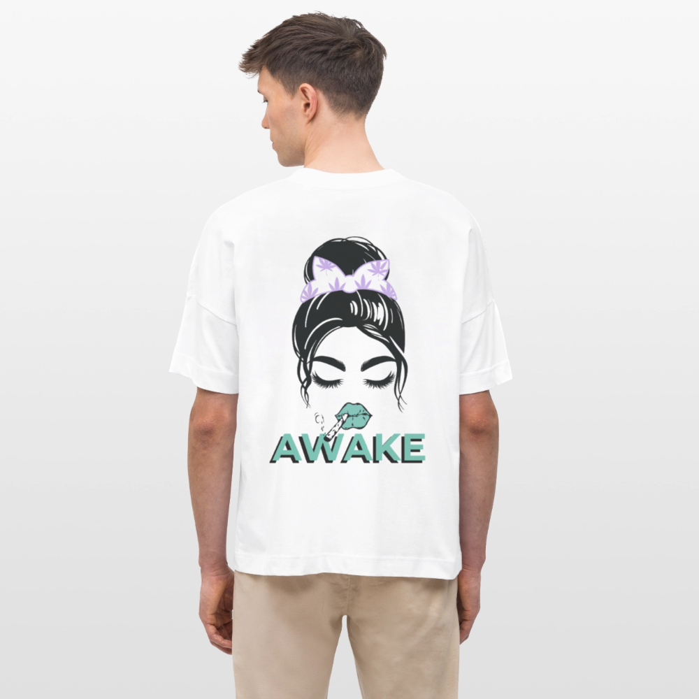 AWAKE Oversized Unisex Bio T-Shirt - Weiß